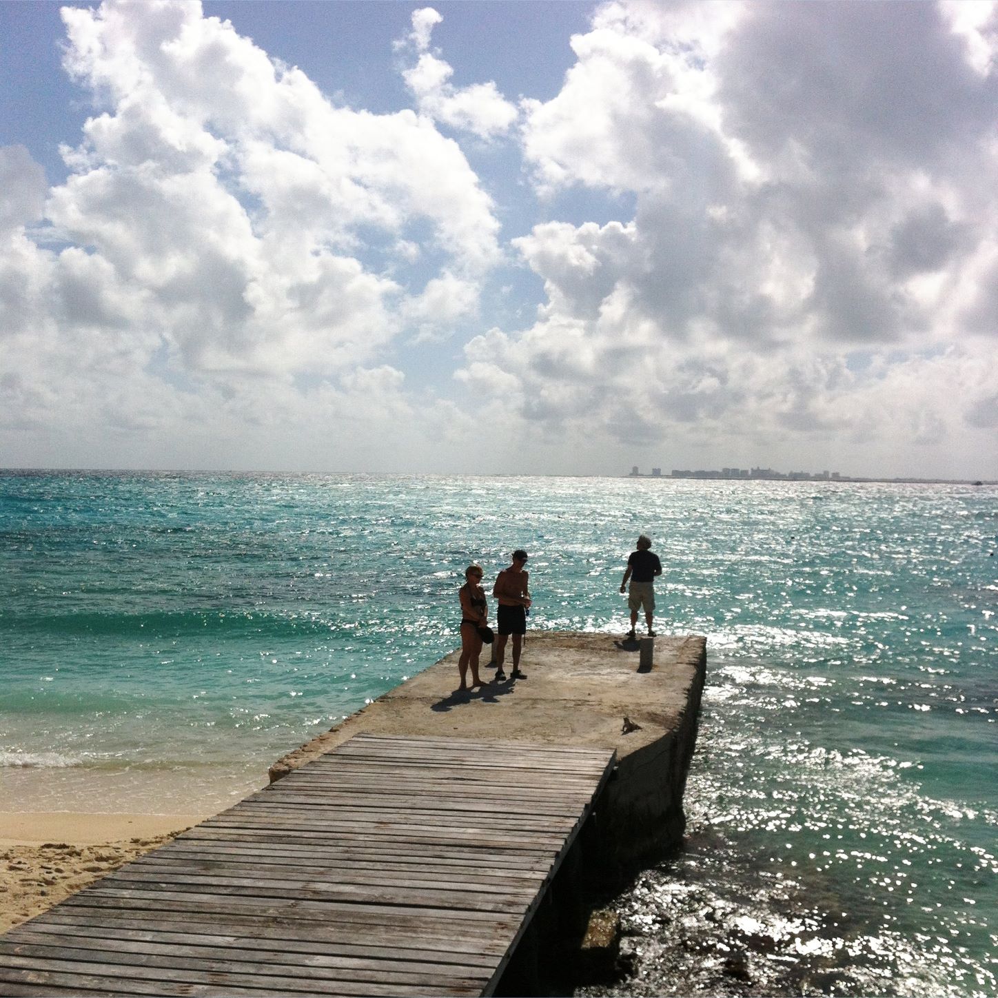 The Caribbean water is beautiful